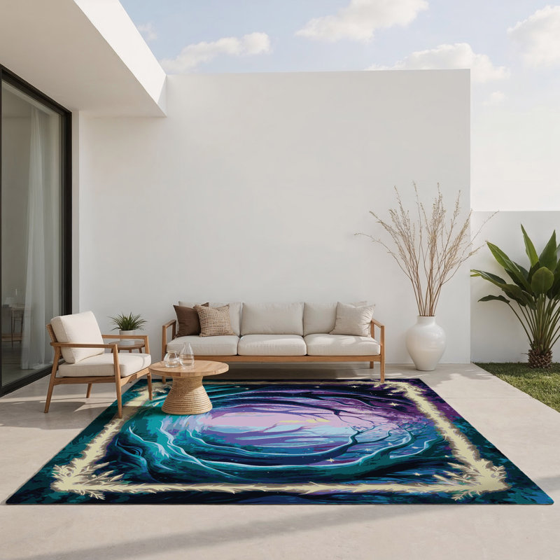 Lush Veil Indoor And Outdoor Area Rug, Rectangle 1'6" x 2'6"