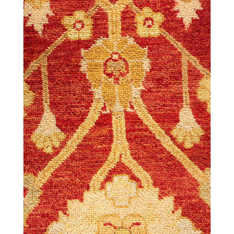 Renhard One-of-a-Kind 9' 1" X 12' 0" 2000s Wool Area Rug in Orange
