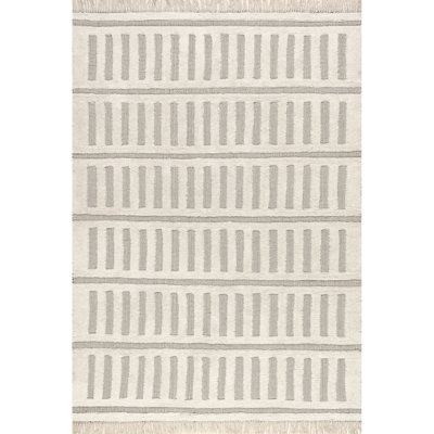 Merrick Tasseled Cotton and Wool Area Rug