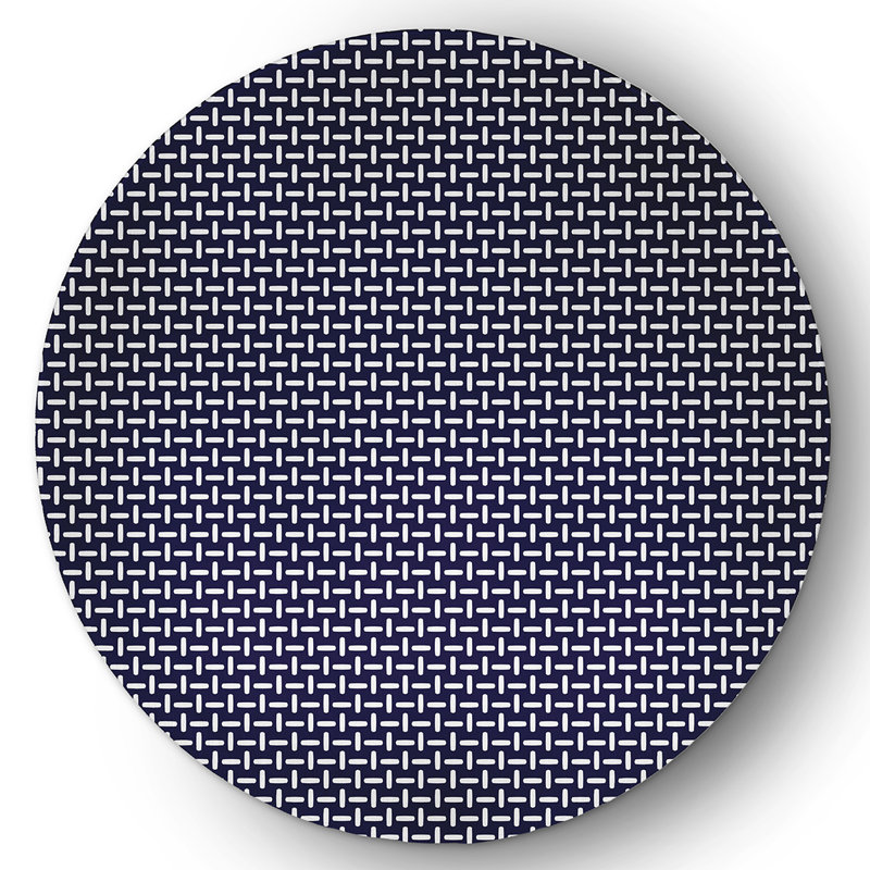 Chenille Geometric Indoor Rug, Round 5'