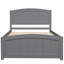 Plateforme de lit moderne en bois massif, design gris durable pour un usage familial