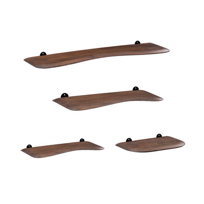 Raven Solid Mango Wood Wall Mounted Shelves