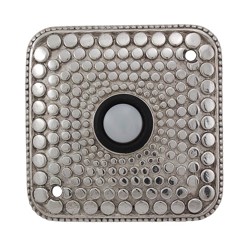 Tiziano Push Button, Polished Silver
