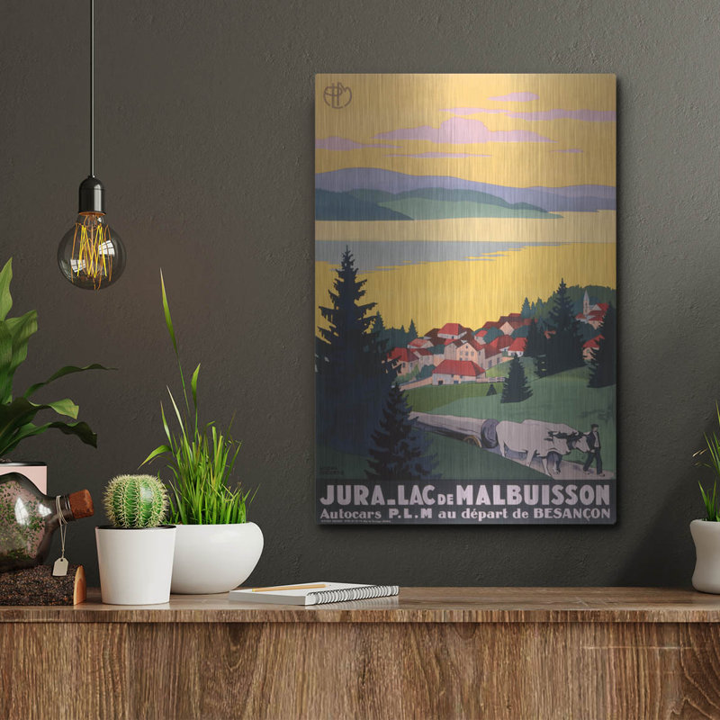 «August Jura.Lac De Malbuisson» par August Posters, art mural en métal, H 16 po x l 12 po