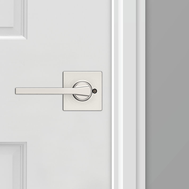 Faux levier de porte simple avec rosette Casey Casey, Nickel satiné
