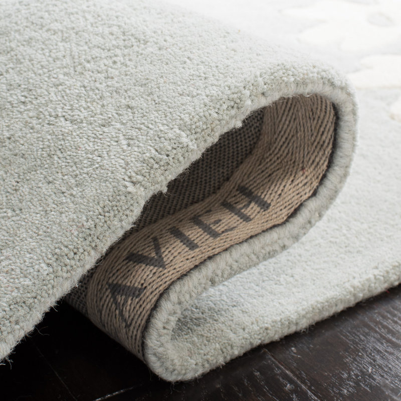 Tapis gris en laine touffeté à la main Rudra, Rectangle 3 pi x 5 pi