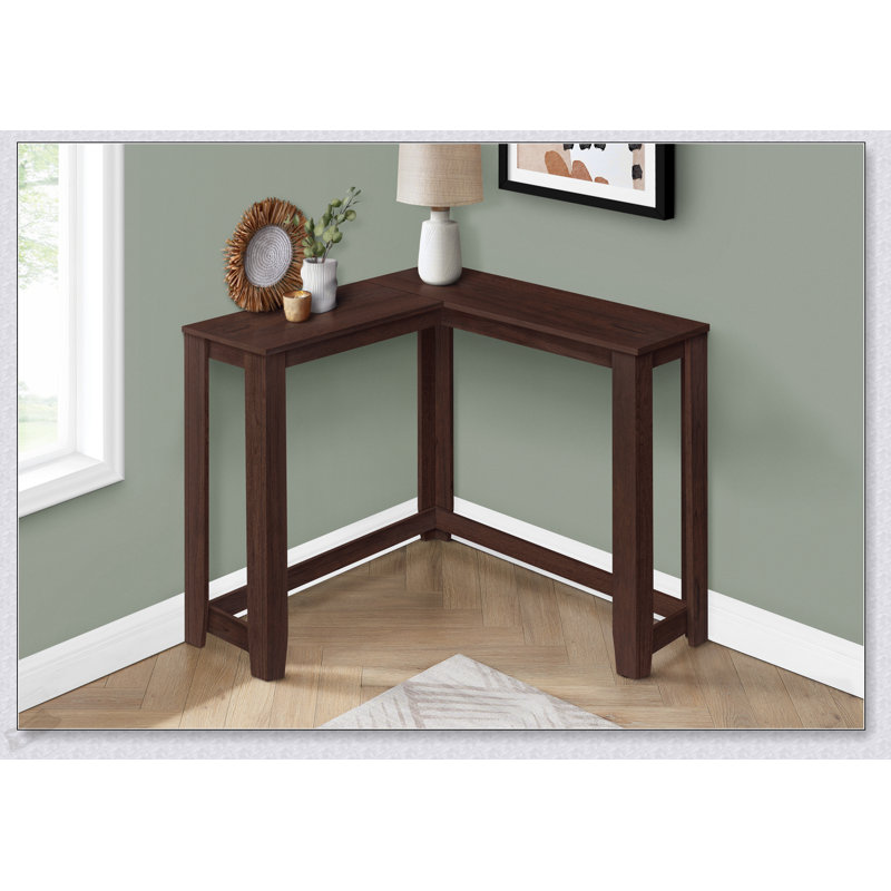 Narrow Corner Accent Table, Contemporary Console For Entryway, Durable And Space-Saving Design, Cherry