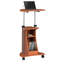 Chariot pour ordinateur portable à hauteur réglable avec compartiments de rangement-53525274