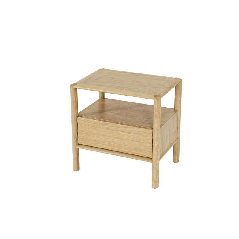 Masie 1-Drawer Oak Nightstand, Light Oak