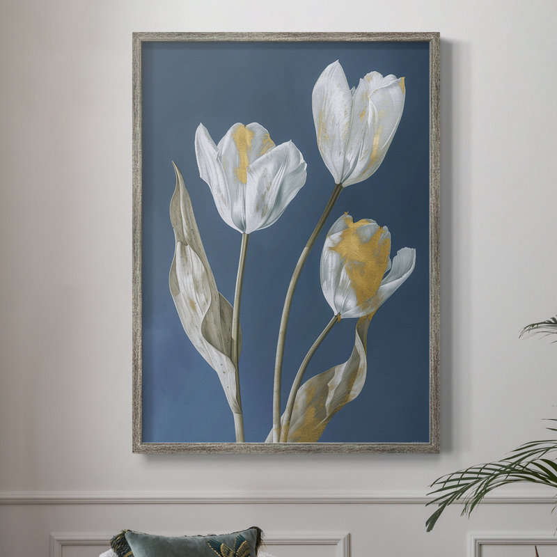 Impression encadrée FLORAL Series Cxxxv - bois massif, H 15 po x l 12 po