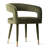 Modern 79" Oval Dining Table Set With 6 Velvet Upholstered Arm Dining Chairs-1281527230