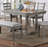 Dining Table 4X Side Chairs Bench 6Pcs Dining Set Fabric Seat Rustic Style
