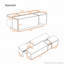 Table basse extensible avec 2 espaces de rangement cachés et 2 tiroirs pour le salon-863722774