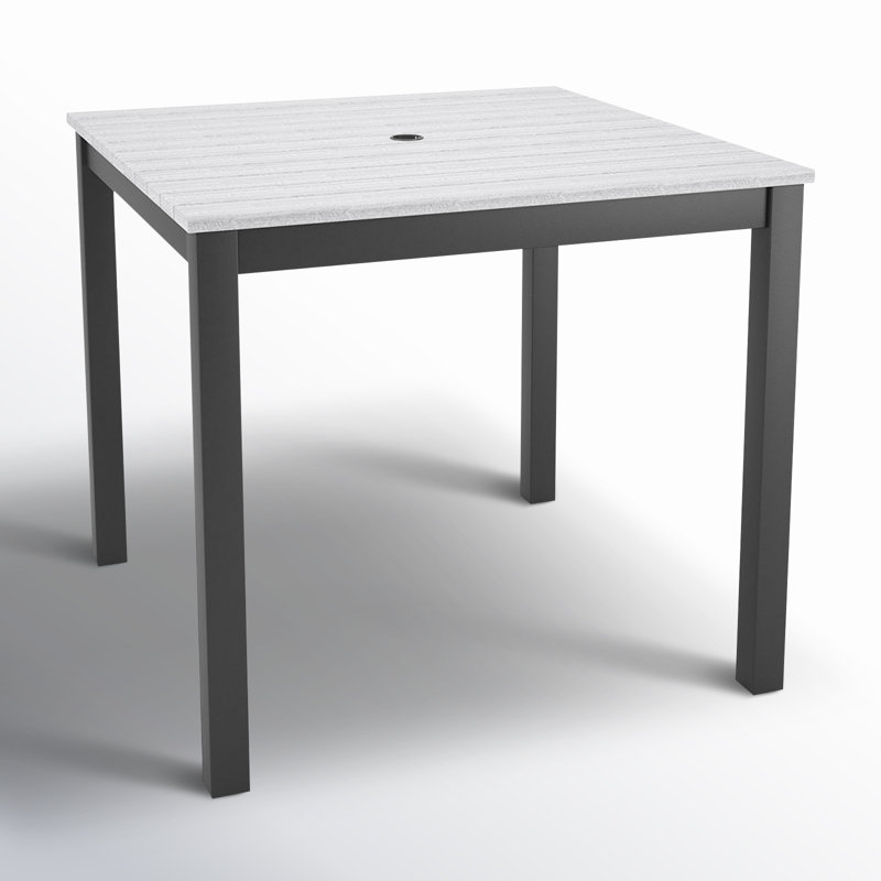 Townsend Square Plastic Top Dining Table, 33" W x 33" L x 29" H, Off-White