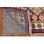 Tapis rouge Kazak en laine rouge noué à la main
