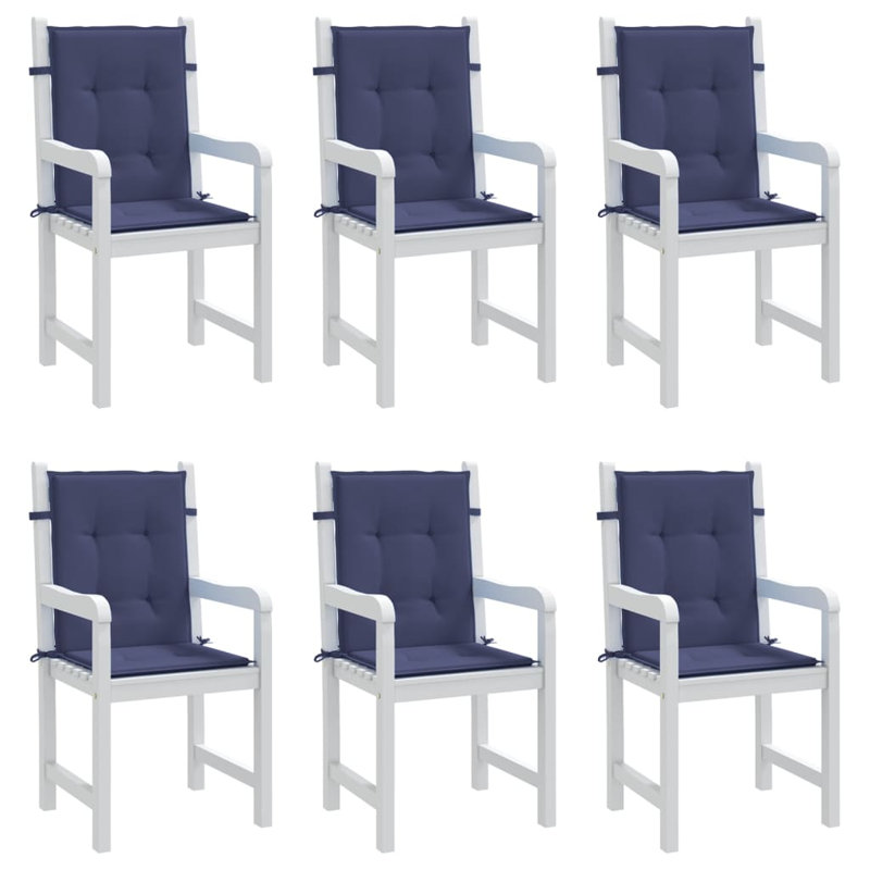 Outdoor Seat / Back Cushion, Navy Blue, 6