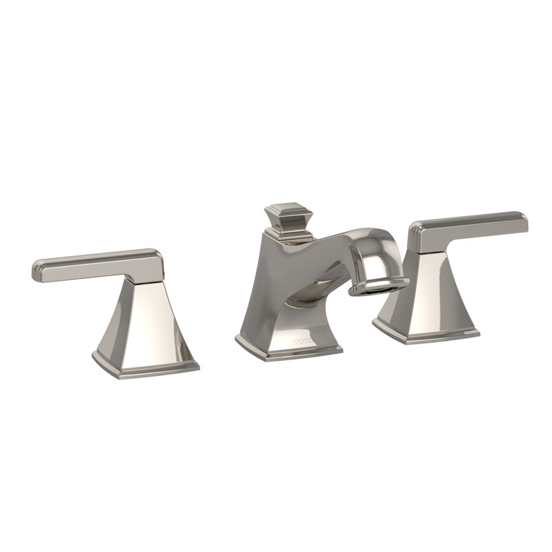 Robinet de lavabo de salle de bain espacé 1,5 GPM à deux poignées TOTO® Connelly®, nickel poli, Nickel poli