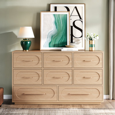 mid century modern 8 drawer dresser George Oliver Modern 8 Drawer Dresser For Bedroom, 54
