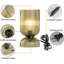 Lampe de table moderne en verre avec abat-jour nervuré, lampe de chevet minimaliste avec interrupteur marche / arrêt, lampe de table de chevet pour chambre à coucher, salon, bureau (ampoule non incluse)