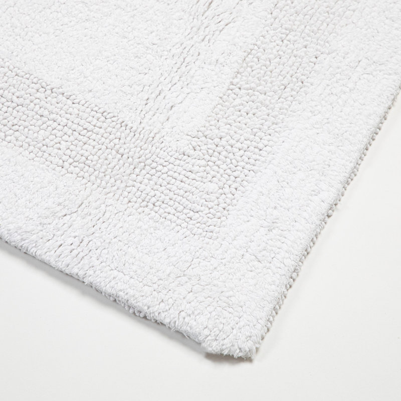Provence 100% Cotton Bath Rug, 20" W x 32" L, White