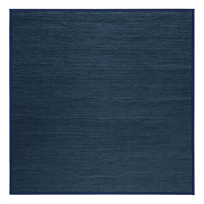 Machine Washable Solid Gray Area Rug, Square 6'