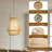 Handwoven Rattan Cone-shaped Tapered Bamboo Pendant Light-2097240354