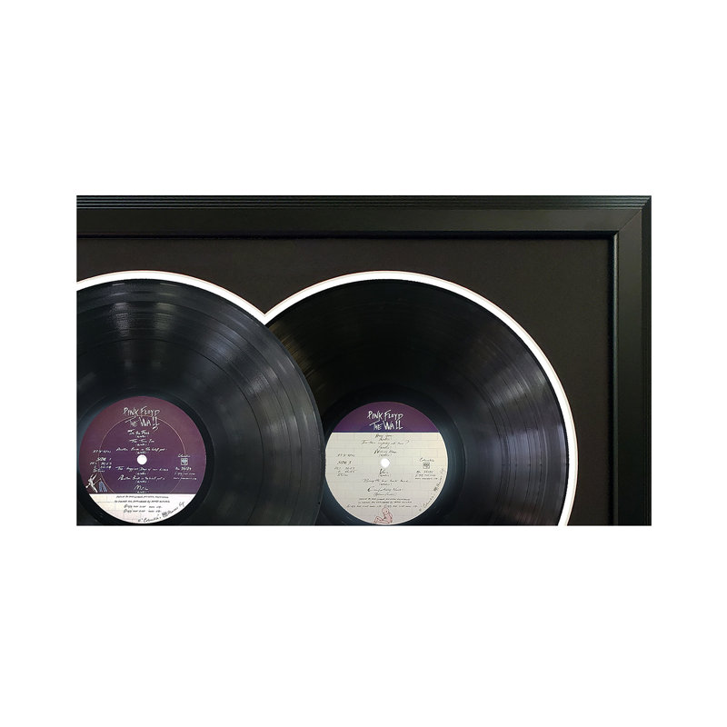 Pink Floyd "The Wall" Framed Record with Black Mat, Black