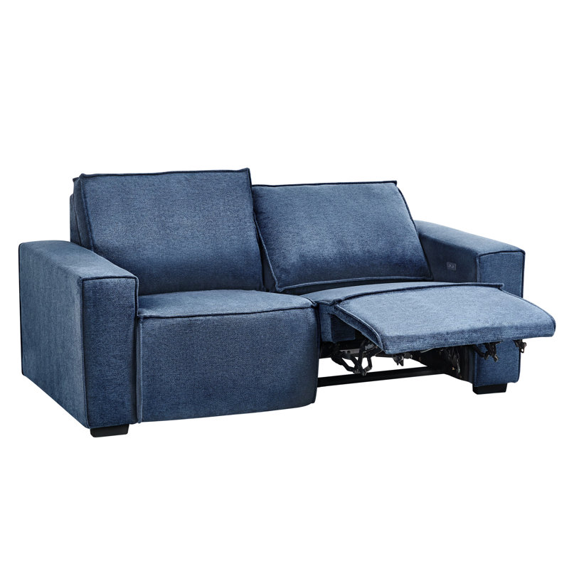 Electric Recliner Sofa NUKARI Fabric, Blue