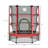 Φ5FT Kids Trampoline With Enclosure Net, Springless Design, Safety Pad And Steel Frame For Indoor Outdoor, Toddler Round Bouncer For Age 3 To 6 Years RED