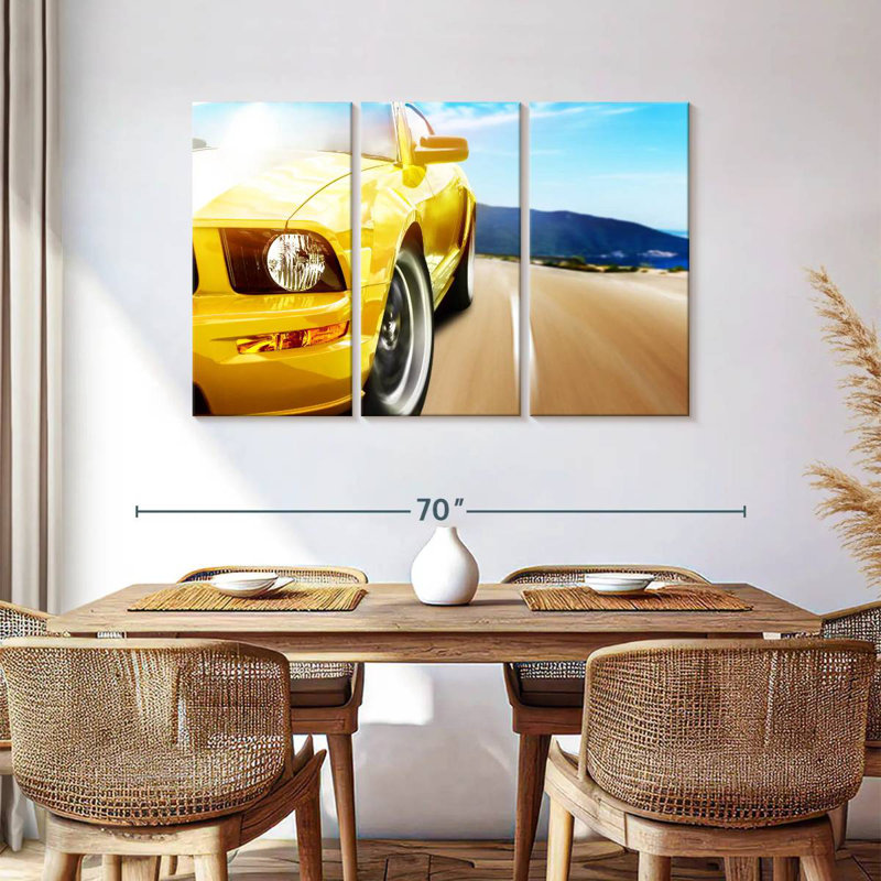 Voiture de sport Mehar Speeding Sunlit, H 36 po x l 57 po