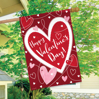 Heart Toss House Flag