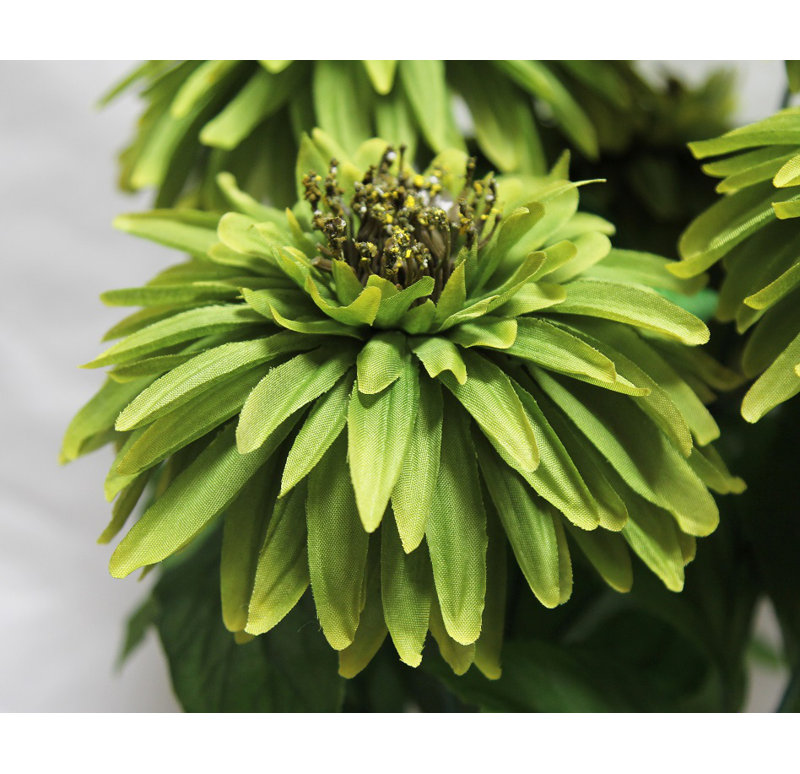 Bouquet de 7 tiges de fleurs artificielles pour bureau à domicile, mariage, décoration de restaurant, Vert