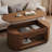 43-Inch Lift Top Wood Coffee Table, Center Tea Table With Hidden Storage Compartment And Open Shelf For Living Room, Apartment, Small Space, Brown-310895379-323496857