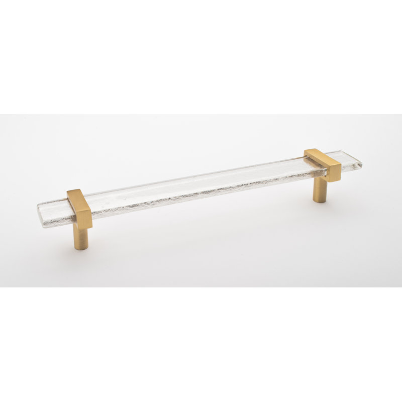 Adjustable 9" Length Bar Pull, Satin Brass/Slate Gray, 9"