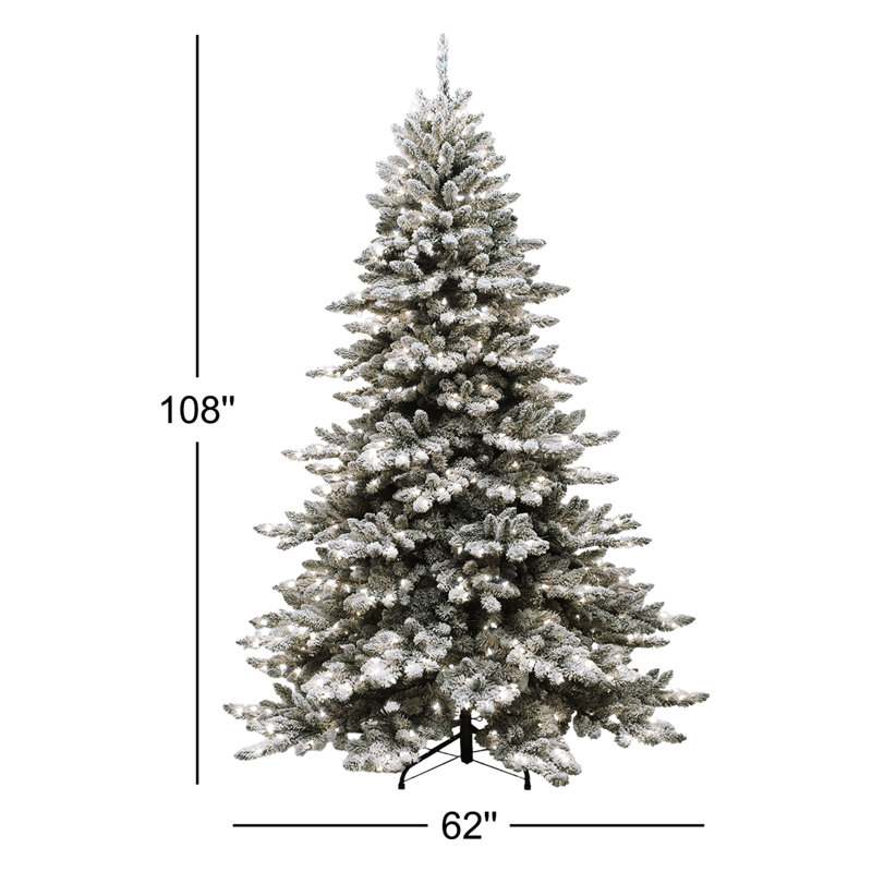 9' Lighted Spruce Christmas Tree