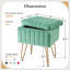 Tabouret de coiffeuse moderne avec 4 pieds en métal et rangement, repose-pieds multi-usage pour chambre de maquillage-640223313