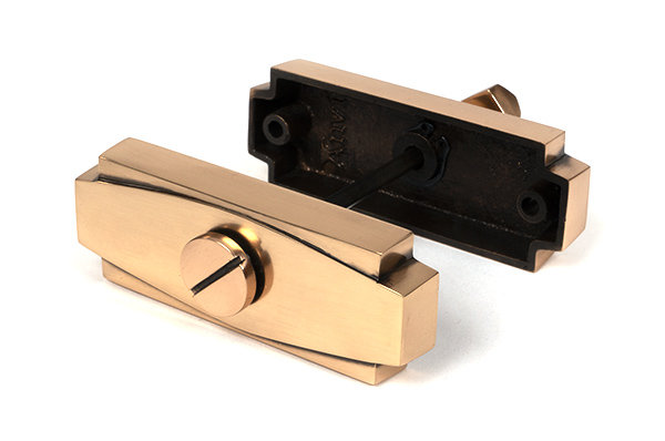 Art Deco Bronze Thumbturn, Polished Bronze