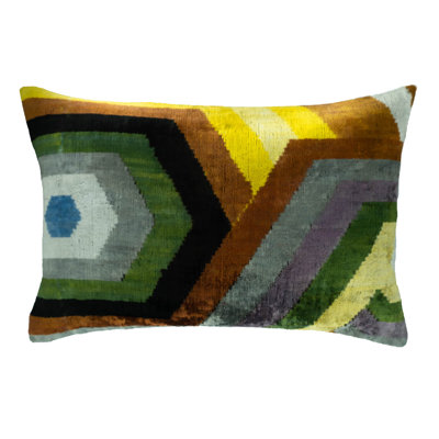  Ikat Velvet Pillow Cover
