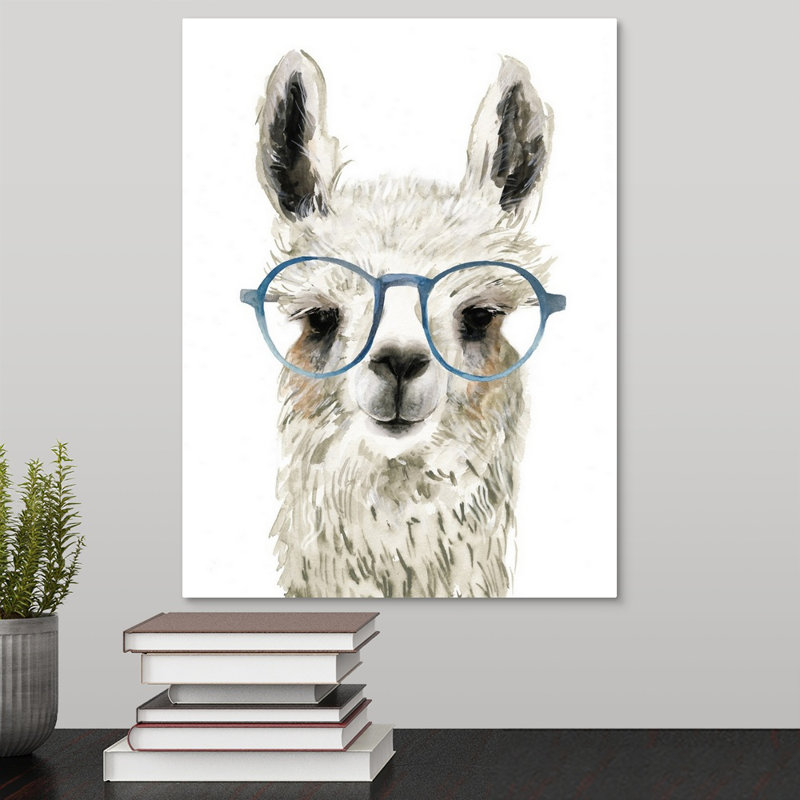 Novogratz «Calcating Llama I», reproduction d'art encadrée, H 24 po x l 18 po x P 1,25 po, Toile tendue