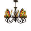 Lustre en vitrail avec forme de papillon 27 po