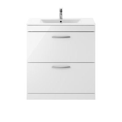 Athena 805mm Single Bathroom Vanity with Integrated Ceramic Basin