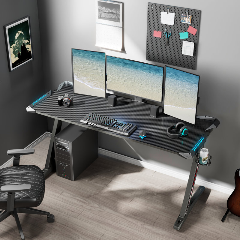 Metal Base Computer Desk, 78cm H x 153cm W x 60.5cm D