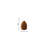 3" Brown Unscented Dimensional Pinecone Candle