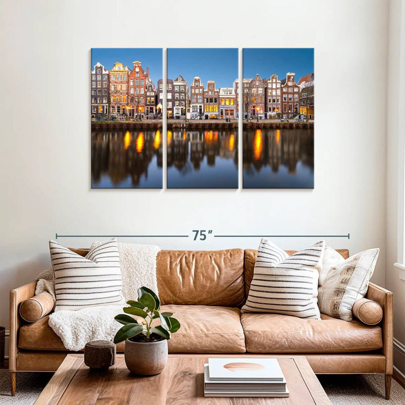 Sireci Amsterdam Canal Waterfront, 36" H x 57" W