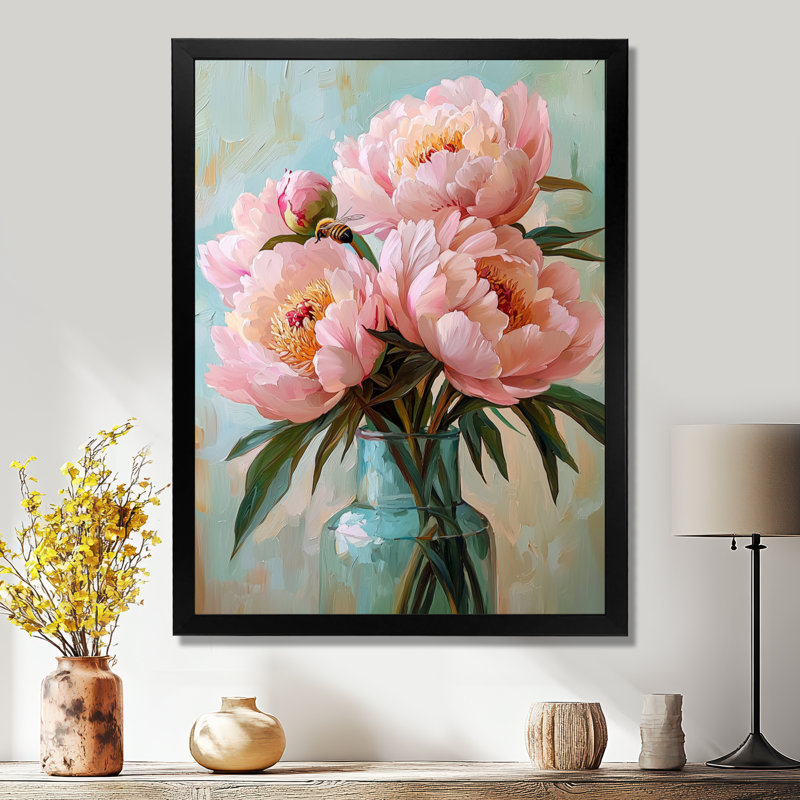 Denali - reproduction d'art sur toile florale, H 32 po x l 24 po, Noir, noir, noir, noir