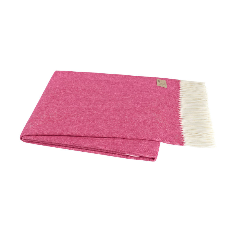 Italian Herringbone Throw, Peony