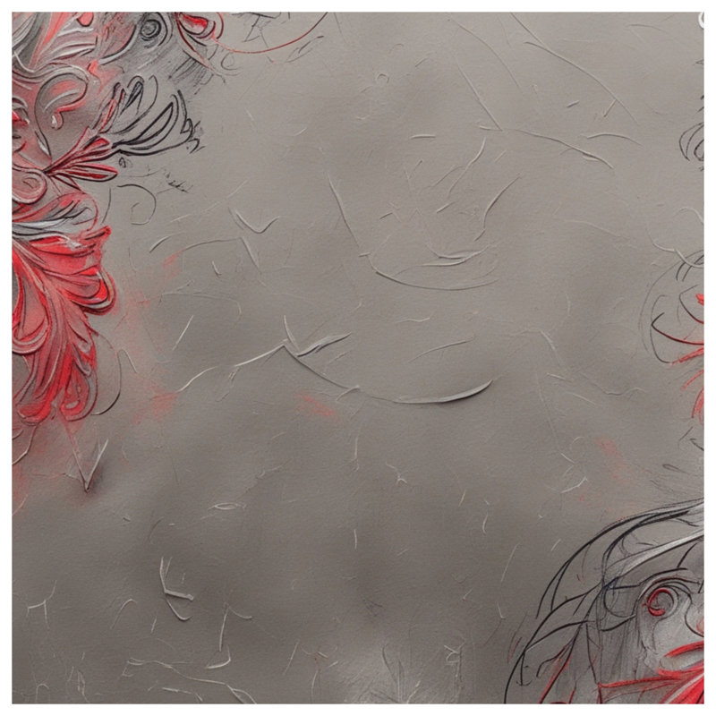 Couvertures florales rouges et grises, 50in W x 60in H