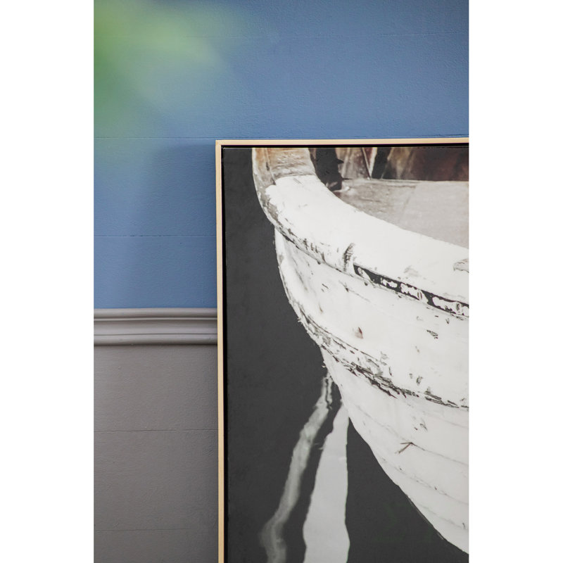 59" x 47" Large Black and White Rectangular Wall Art with Frame