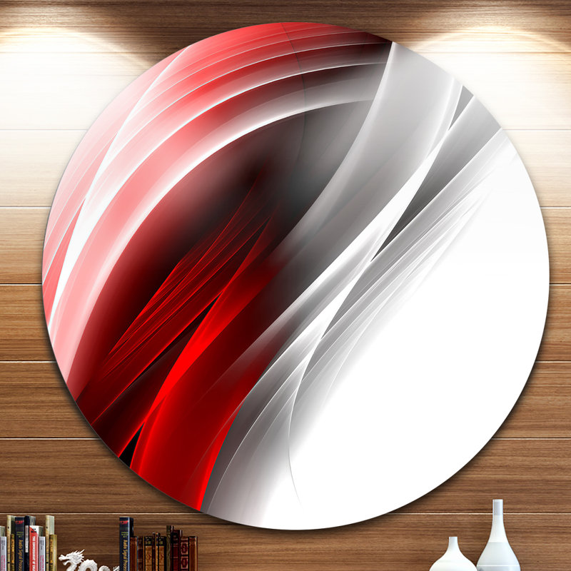 « 3d rose silver lines », impression sur métal, H 23 po x l 23 po x P 1 po
