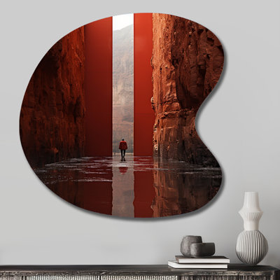 Fantastic Dissolving Doorways - Asymmetrical Surrealism Metal Wall Art, Irregular Shape Metal Wall Sculpture Print
